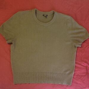 Gray Short Sleeve Sweater